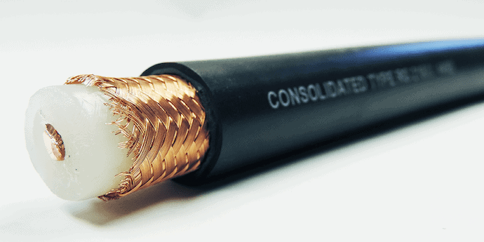 Close Up of a Coax Cable