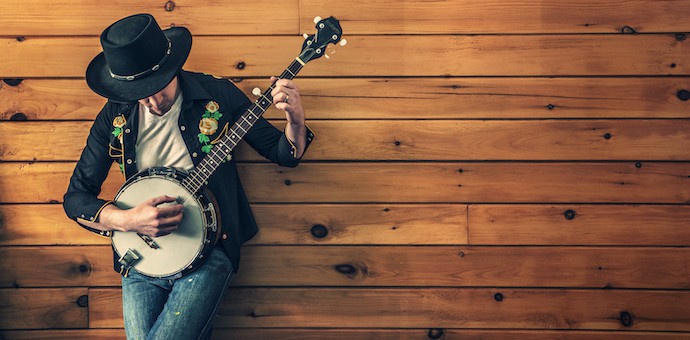 Man Playing a Banjo