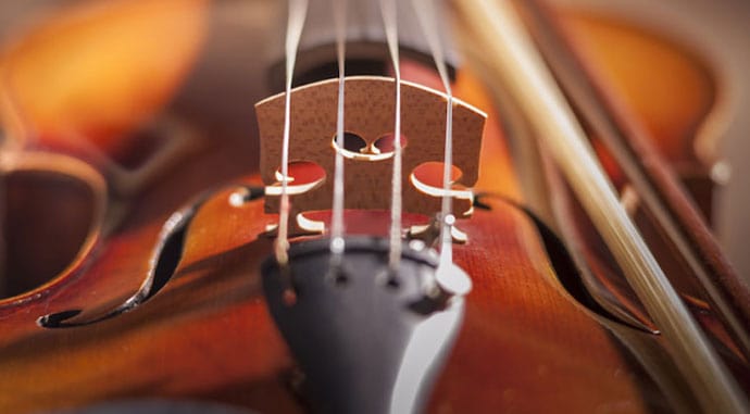 Violin Strings Close Up