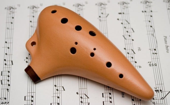 Ocarina on Top of Sheet Music