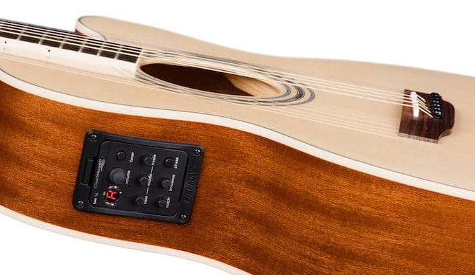 Close Up of an Electric Acoustic Guitar