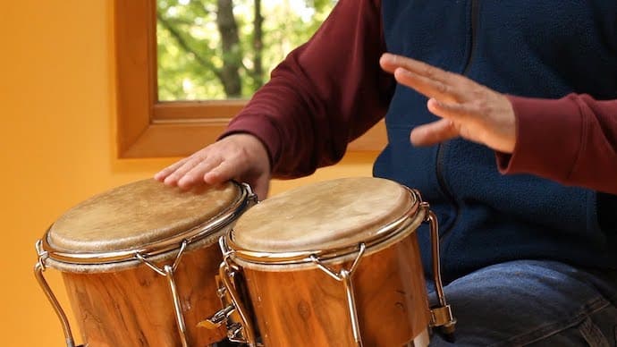 Playing Bongo