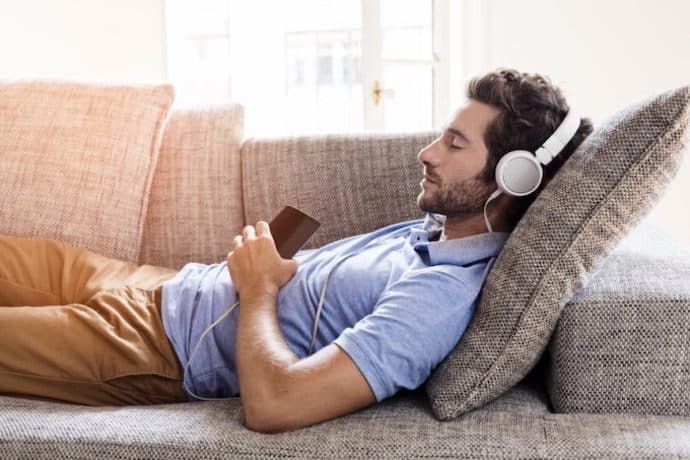 Wearing ASMR Headphones