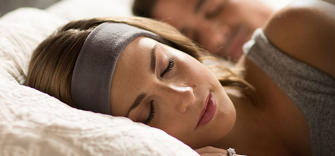 Wearing Sleep Headphones