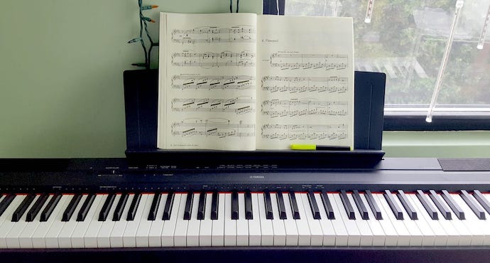 Yamaha Digital Piano with Sheet Music