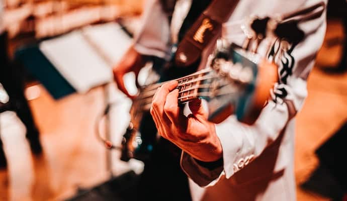Bass Player on Stage