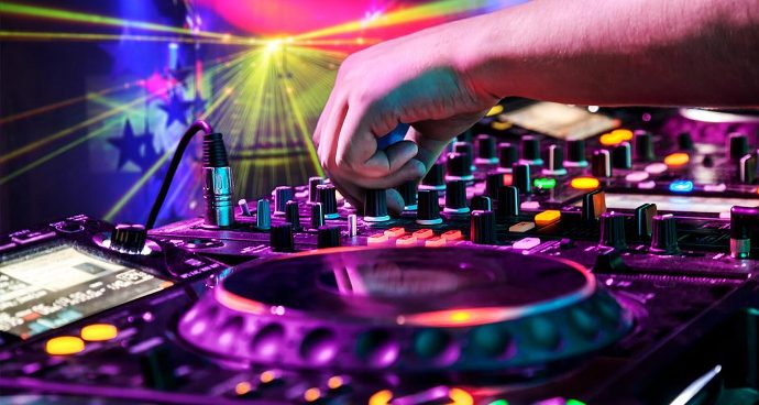 DJ Using a Professional Mixer