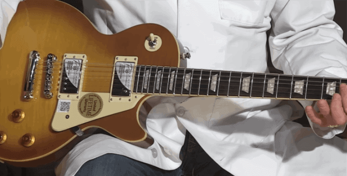 Playing a Les Paul Style Guitar