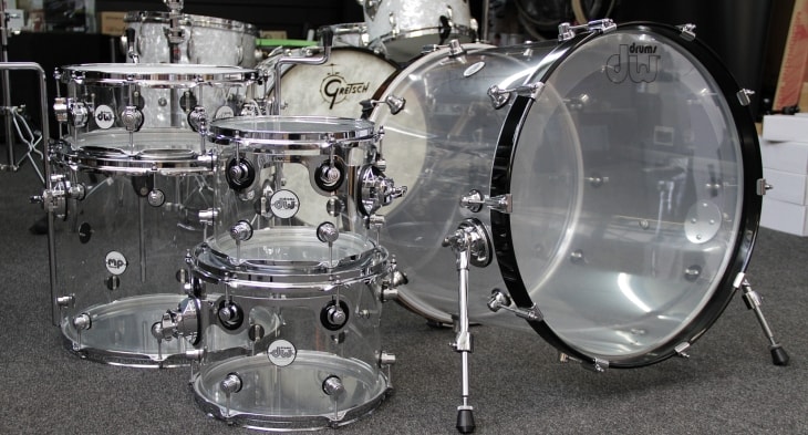 DW Design Acrylic Drum Setup