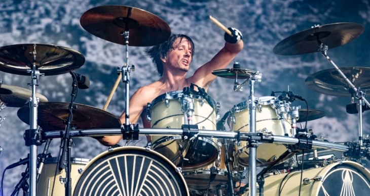Drummer Playing Metal Cymbals