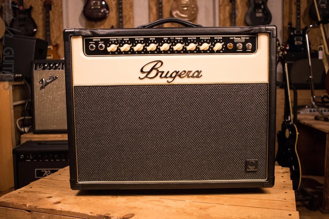 Bugera V5 Infinium on a Wooden Table