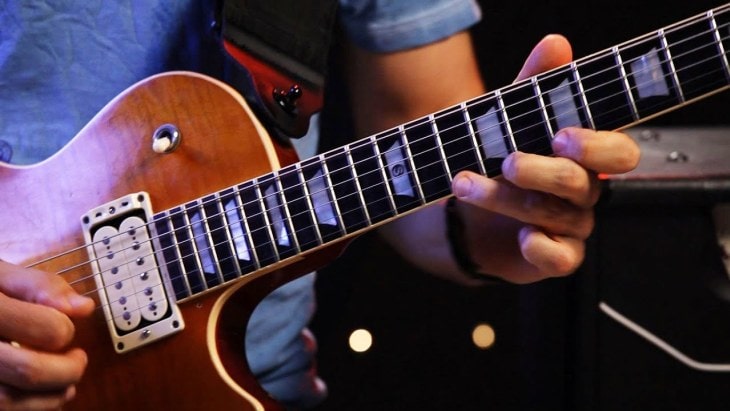 Guitarist Shredding on a Heavy Metal Guitar